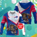 Buffalo Bills NFL Personalized Custom 3d Hoodie Mascot