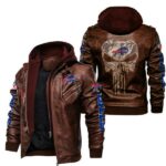 NFL Buffalo Bills Leather Jacket Punisher Skull