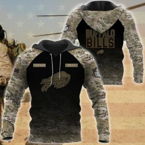 Buffalo Bills Camo Background Hoodies Full Over Print - YesItCustom