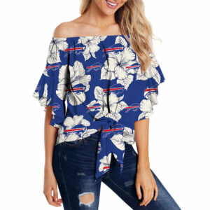 25% OFF Buffalo Bills Women's Shirt Floral Printed Strapless Short Sleeve –  4 Fan Shop